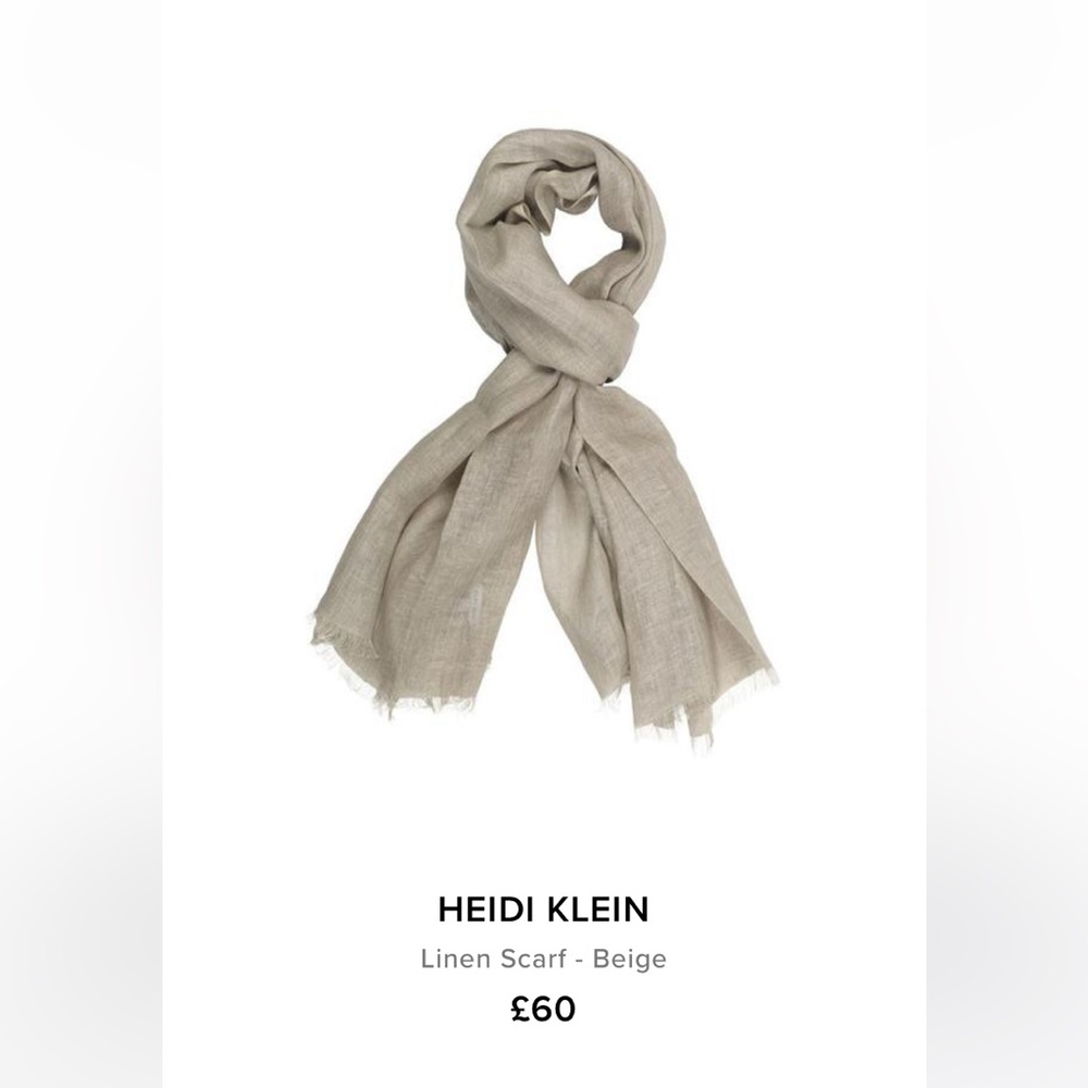 Heidi Klein Light Blue Linen Scarf